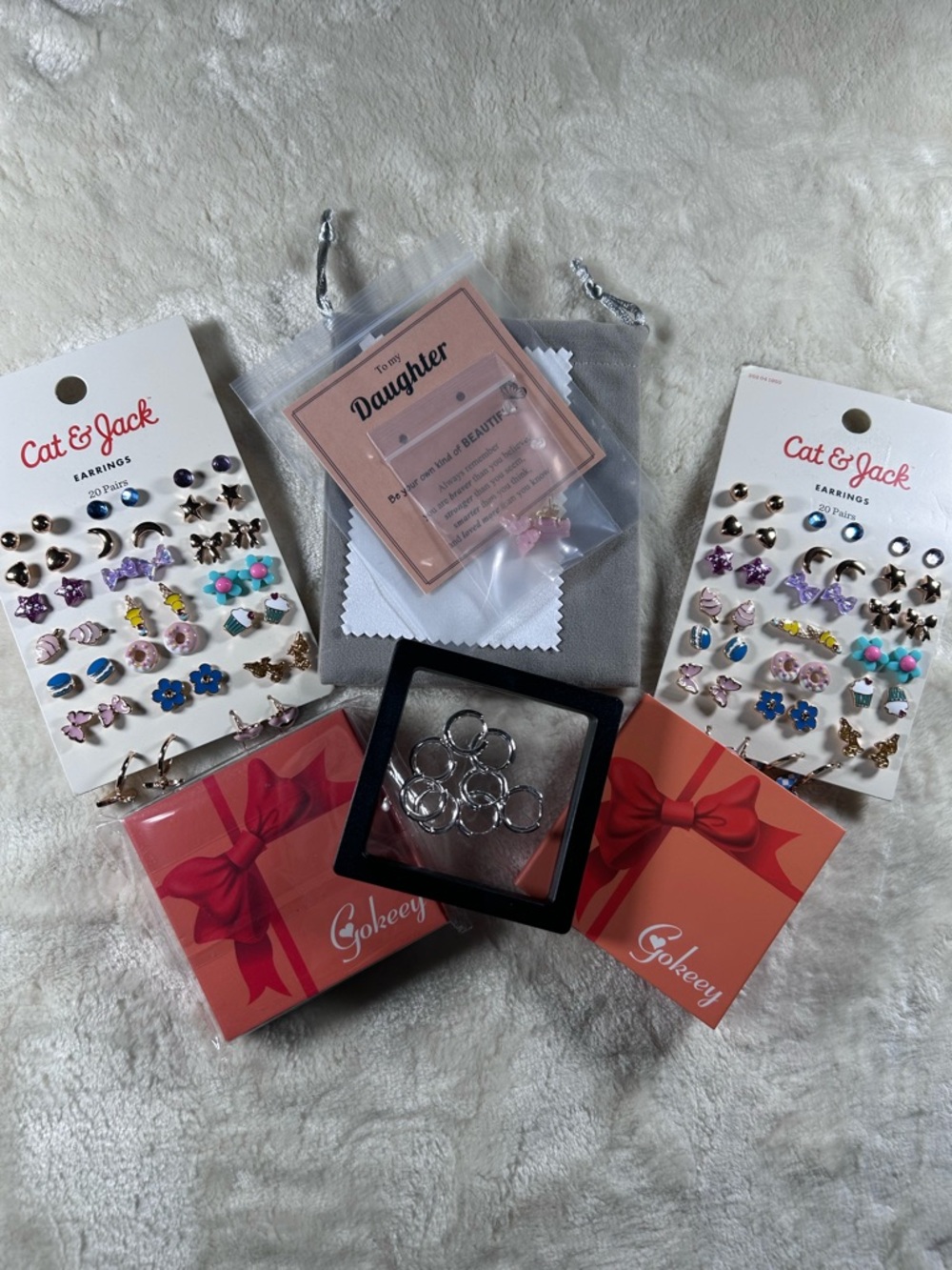 NWT Jewelry Bundle, Daughter Butterfly Huggie Hoops earrings